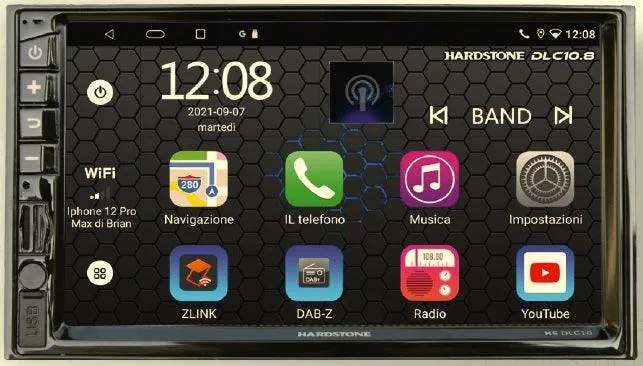 Hardstone HS-DLC10.4D autoradio 2 DIN Android 10.0 QUAD CORE MTK 1.5GHZ, DABV, WIRELESS CAR PLAY, Andriod Auto