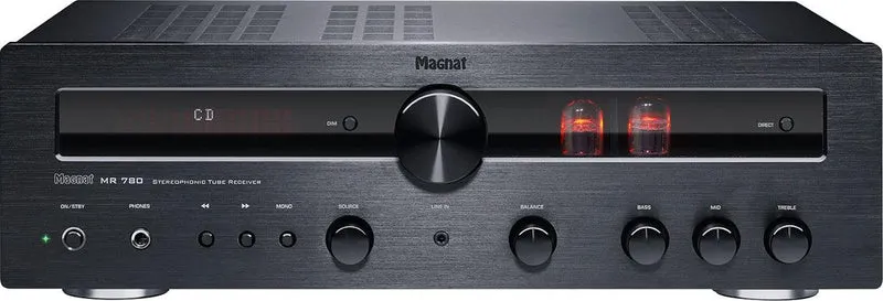 Magnat MR 780 Amplificatore integrato ibrido con Pre valvolare ECC81, 2x100W, Bluetooth® aptX™