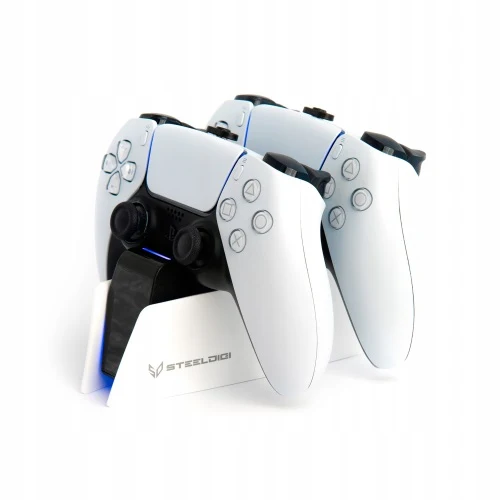 Steeldigi Base Ricarica Dualsense Doppio Stand Controller White Bianco Ps5