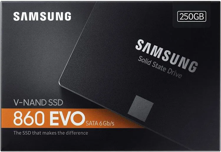 Samsung Hdd Ssd 2.5" Evo 860 250Gb Mz-76E250B/Eu 550 Mb/S Samsung Memoria Nero