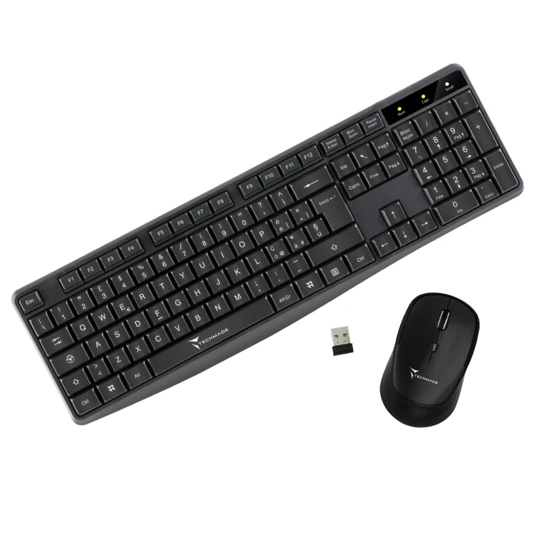 Techmade Combo Set Tastiera + Mouse Wireless Keyboard Layout Italia Pc/Portatile