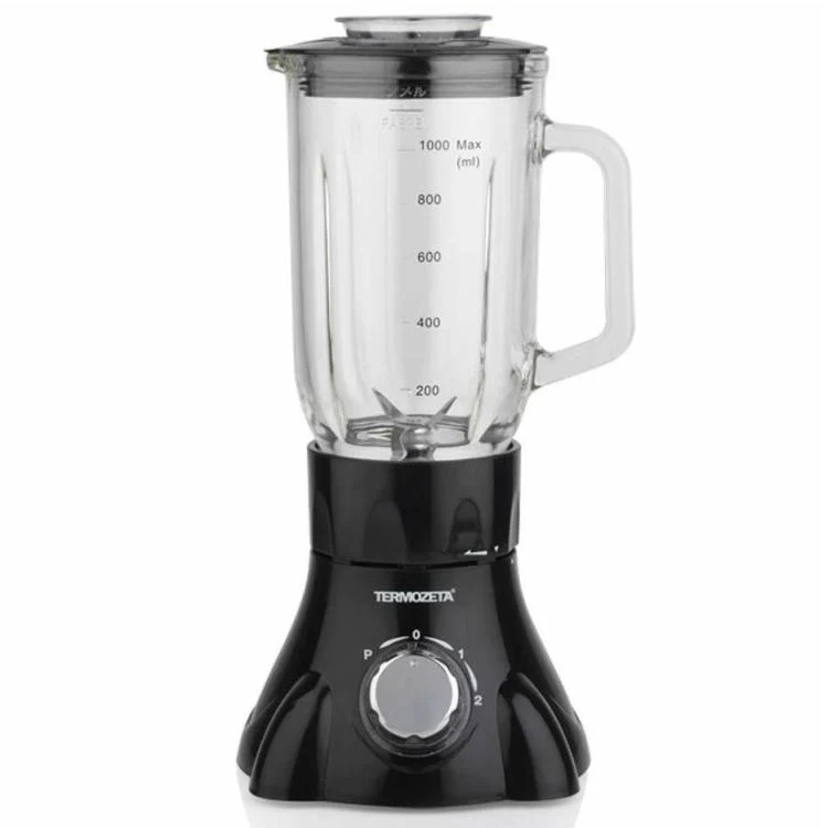 Frullatore Termozeta Glass Nero Caraffa In Vetro 1L 1 Litro 400 W - 2 Velocita'