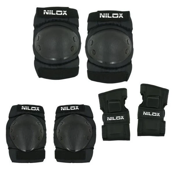 Nilox Kit Protezione Nero Bici/Scooter/Hoverboard Per Adulto Unisex Set 6 Parti