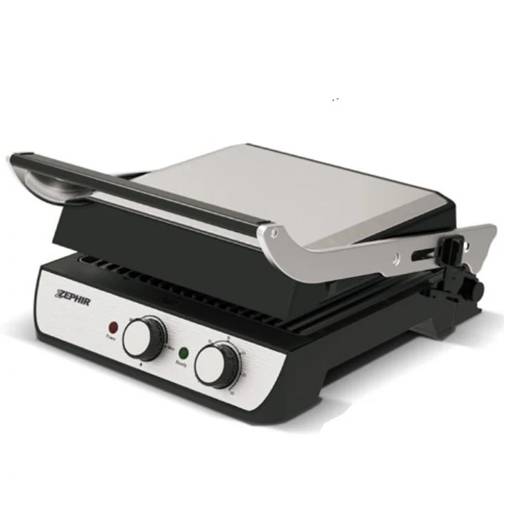 Zephir Bistecchiera Apertura 180° Piastra Elettrica Per Panini Toastiera Timer