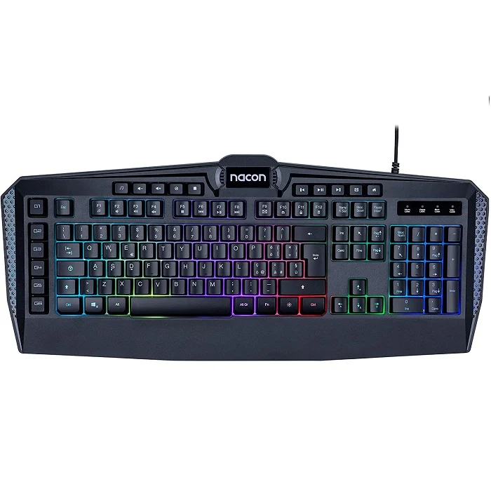 Nacon Tastiera Gaming Led Cl-210 Pc Windows Rgb 6 Tasti Macro Programmabili Usb