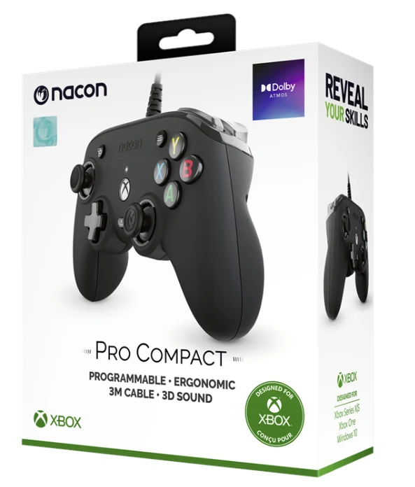 Nacon Pro Compact Controller Xbox Series X Ufficiale Microsoft Xbox Nero One S