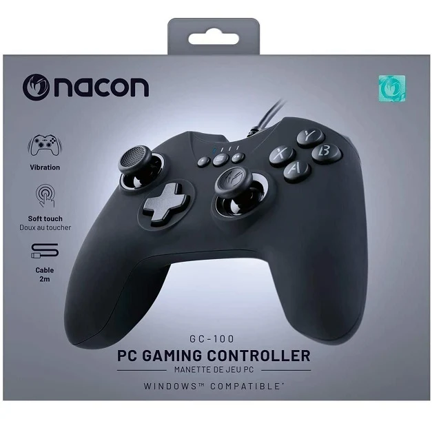 Nacon Pc Controller Gaming Gc-100 Nero Windows Pad 6 Pulsanti Computer