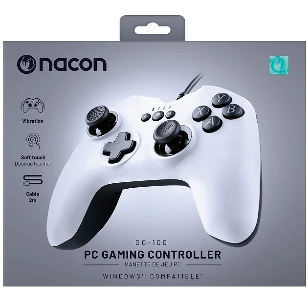 Nacon Pc Controller Gaming Gc-100 Bianco Windows Pad 6 Pulsanti Computer
