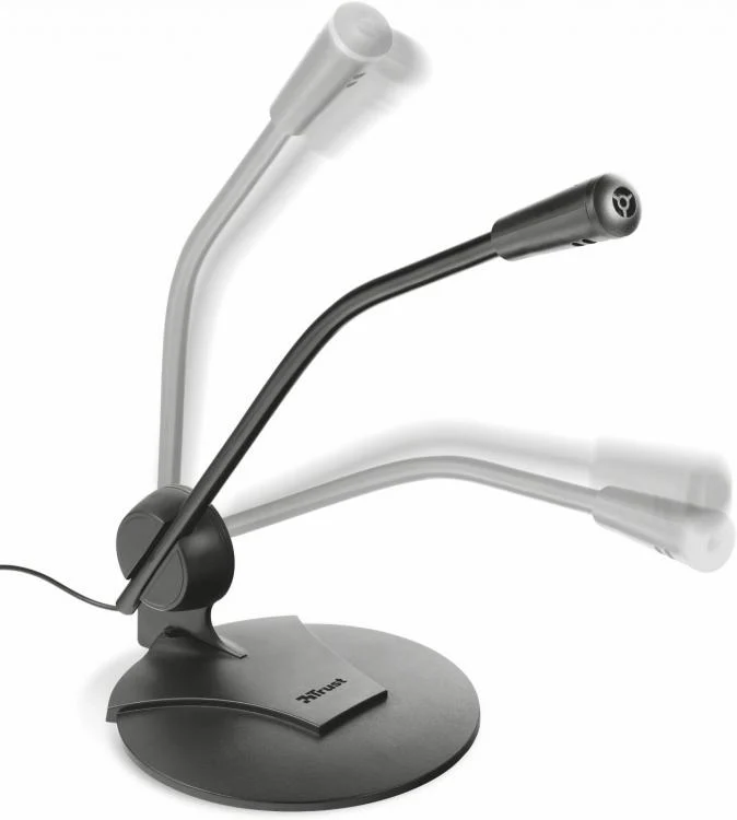 Microfono Trust Primo Desk Pc Laptop Microfono Regolabile Cablato Jack 3,5Mm