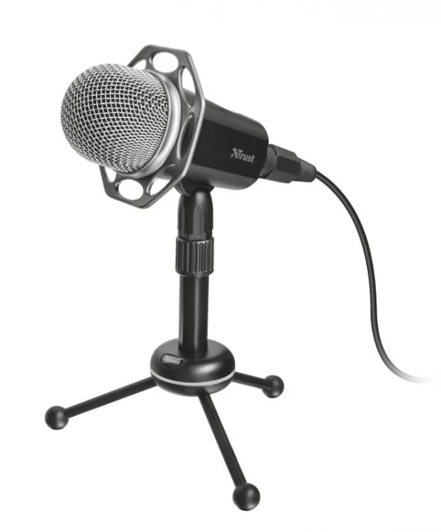 Trust Microfono 21672 All Round Base Pc Laptop Karaoke Chat Cantare Registrare