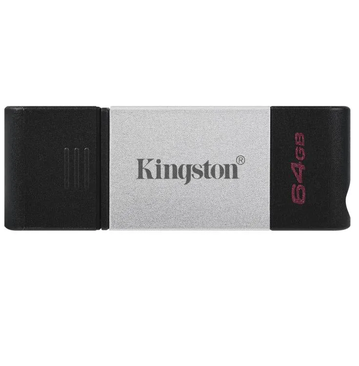 Kingston Pendrive 64Gb Otg Dt80/64Gb Usb Type C 3.2 Silver Argento Chiavetta Usb