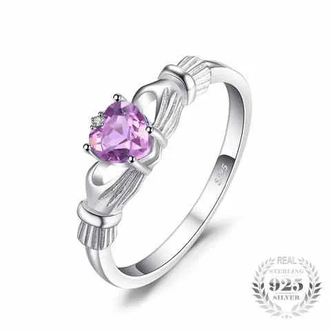 February Amethyst Birthstone Ring