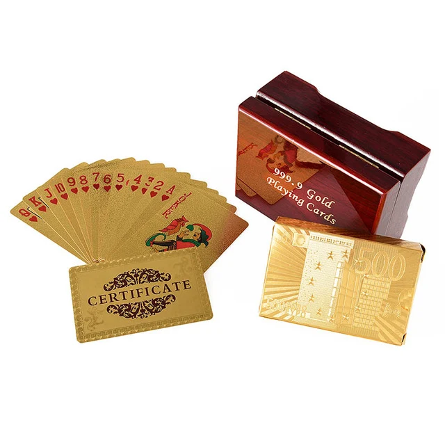 24K Gold Plated Poker Cards