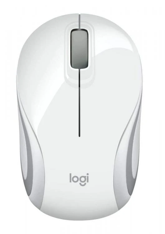 Logitech Mouse Wireless M187 White Optical Usb Ambidestro Pc Mac Laptop Bianco