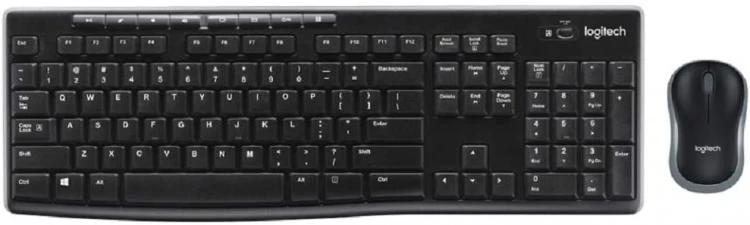 Logitech Kit Tastiera + Mouse Wireless Usb Nero Mk270 Pc Computer Laptop