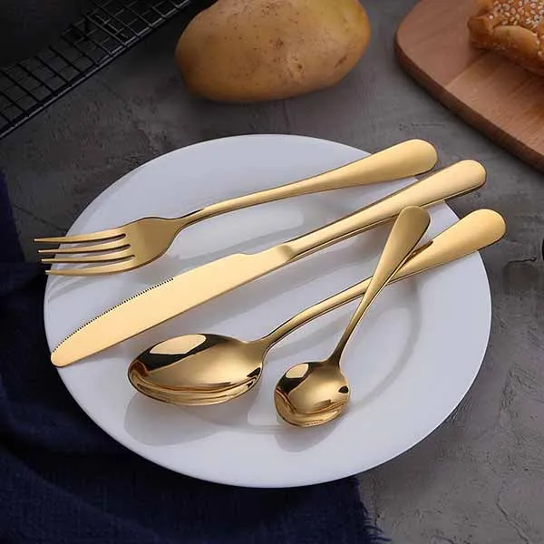 Gold Stainless Steel Dinnerware Set