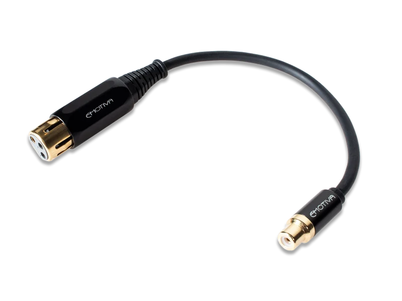 Balanced XLR to Unbalanced RCA Adapter Interconnect