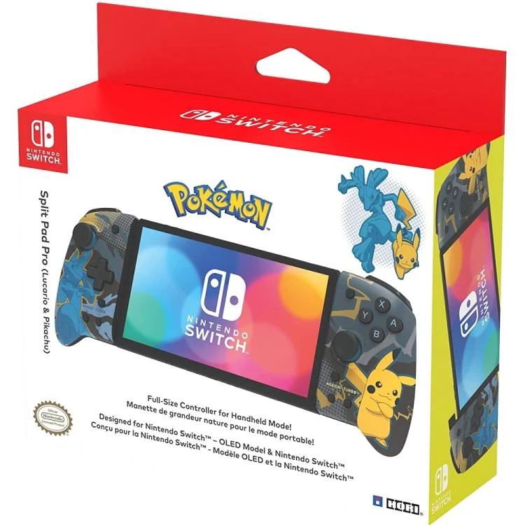 Hori Split Pad Pro Pokemon Lucario E Pikachu Controller Per Nintendo Switch Oled
