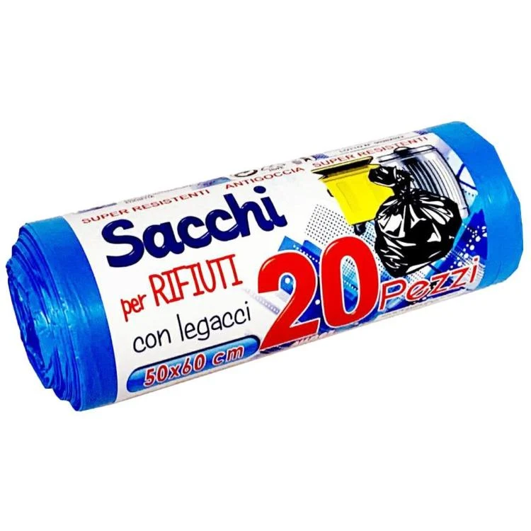 300 BUSTE SACCHI SACCHETTI RIFIUTI SPAZZATURA RACCOLTA DIFFERENZIATA 50X60cm BLU