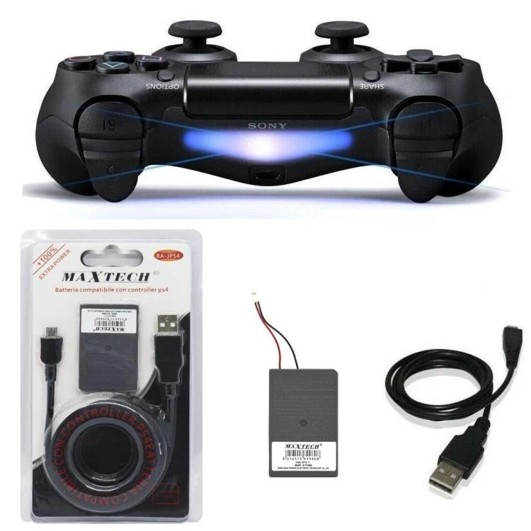 BATTERIA COMPATIBILE CONTROLLER PS4 DUALSHOCK V1+ CAVO DI RICARICA PLAYSTATION 4