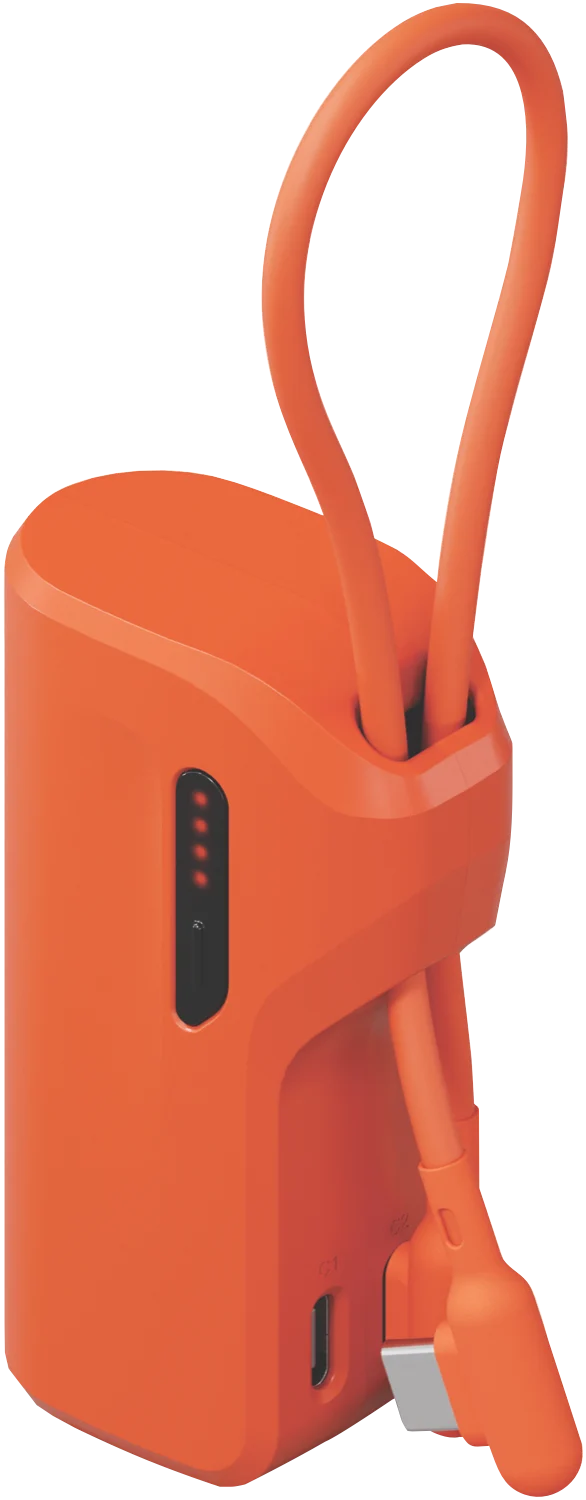 Cygnett Thumboost 5K Power Bank with USB-C Cable - Active Sunshine
