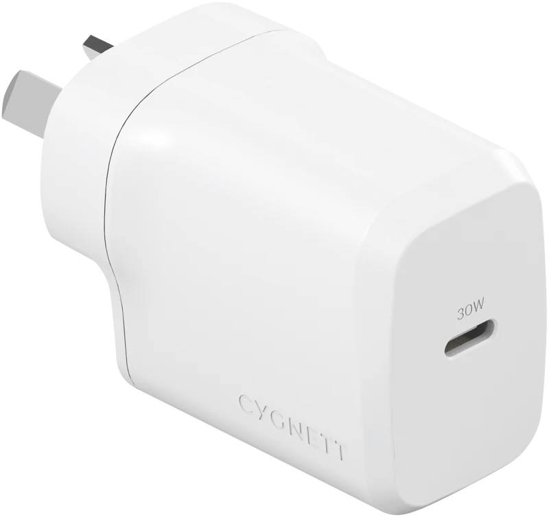 Cygnett Powerplus 30W GaN USB-C Wall Charger White