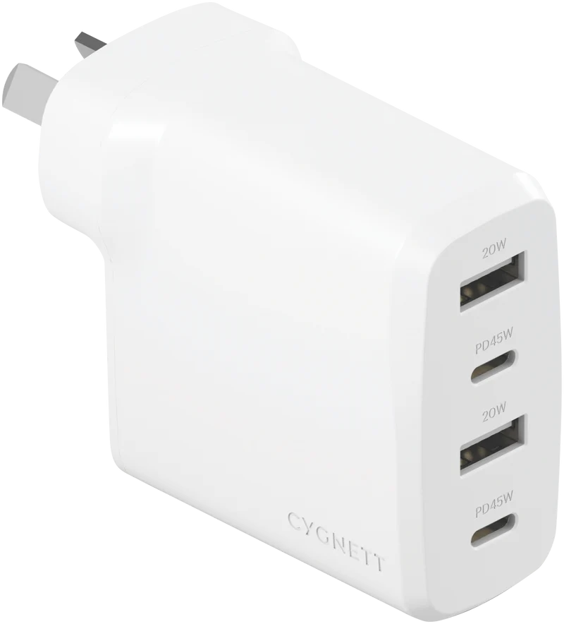 Cygnett Powerplus 45W Multiport Wall Charger White