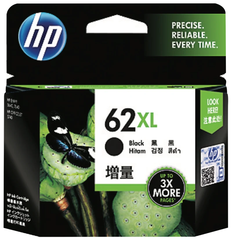 HP 62 XL Black Ink Cartridge