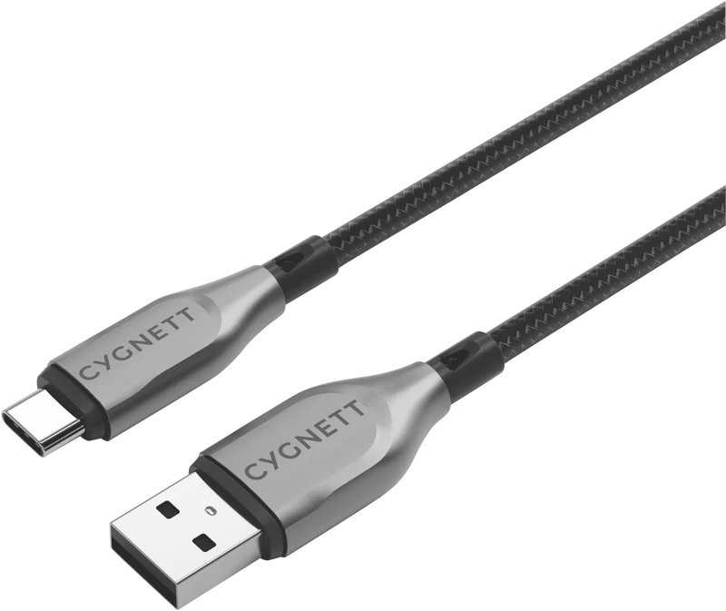 Cygnett USB 2.0 Armoured braided USB A USB C 2m Black