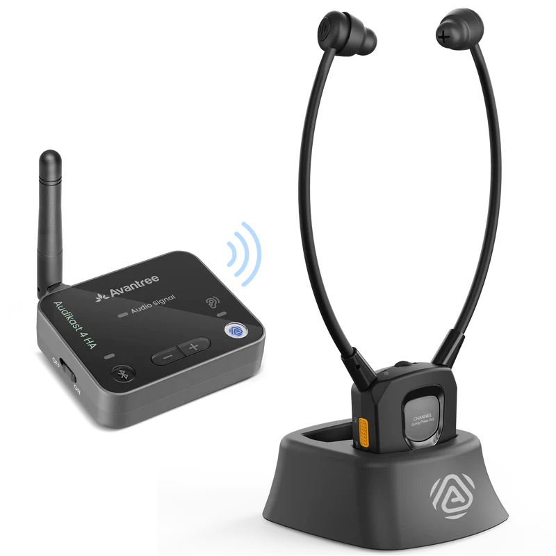 AuraBand TV | Auracast TV Earbuds & Transmitter Set