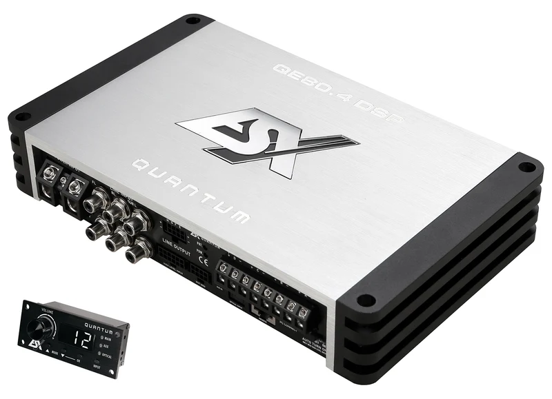 ESX QE80.4 DSP amplificatore in Classe D a 4 canali con DSP a 8 canali 4 x 125W
