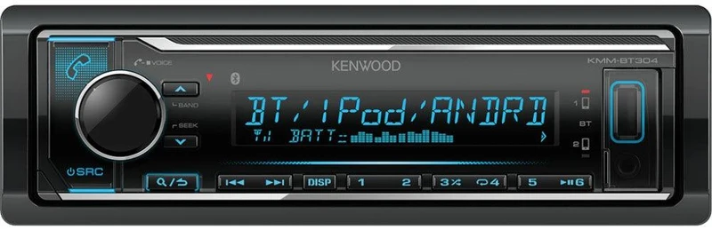 Kenwood KMM-BT304 autoradio Bluetooth Spotify USB AUX-IN Android