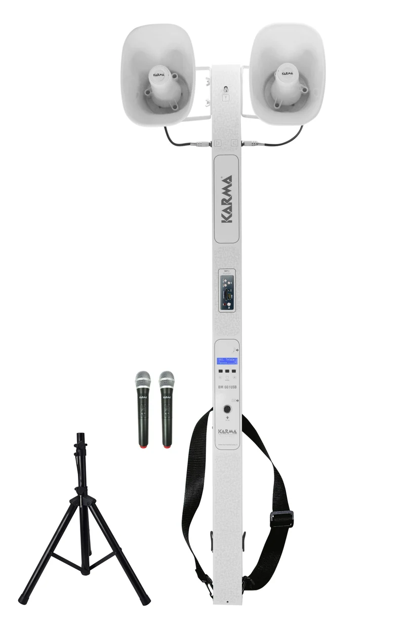 KARMA BM 661USB2 Processioniere con 2 UHF radiomicrofoni