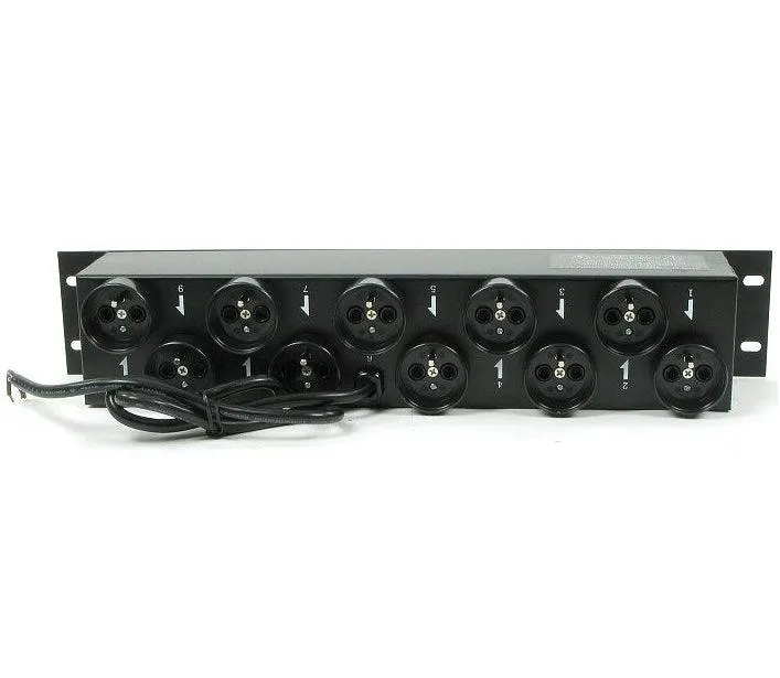 EXTREME (VARYTEC) DISPATCH 431 CIABATTA RACK 2U CON 10 PRESE SCHUKO 10 INTERRUTTORI SEPARATI E 10 FUSIBILI DI SICUREZZA