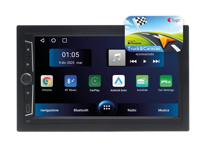 Phonocar VM018S Autoradio 2 DIN Android 12, Apple Car Play e Android Auto WIRELESS mappe SYGC