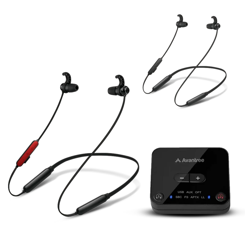 HT41866 | Bluetooth 5.0 Transmitter & Dual Headphone TV Set