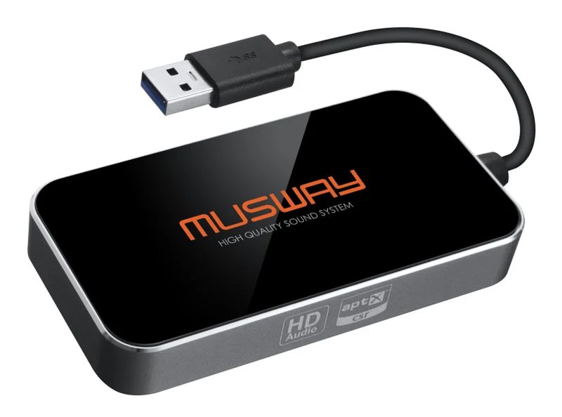 Musway BTA-HD chiavetta Bluetooth per l'audio streaming HD e controllo app