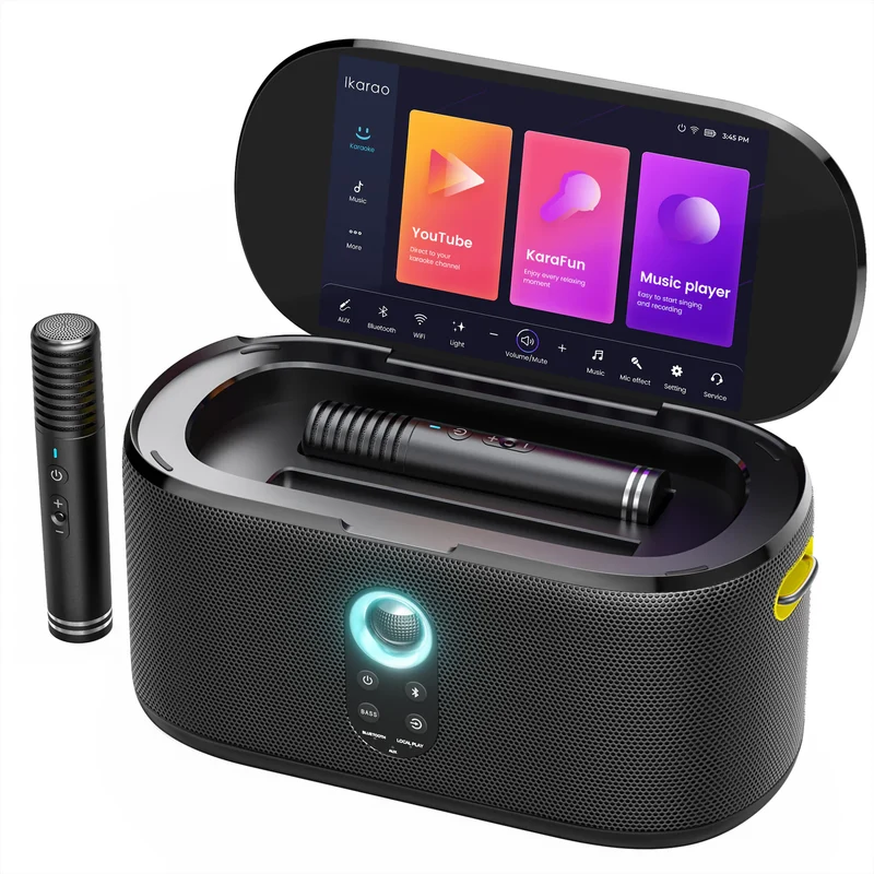 Ikarao SHELL S1 speaker karaoke smart compatto 180W con schermo integrato touch full HD da 10.1"