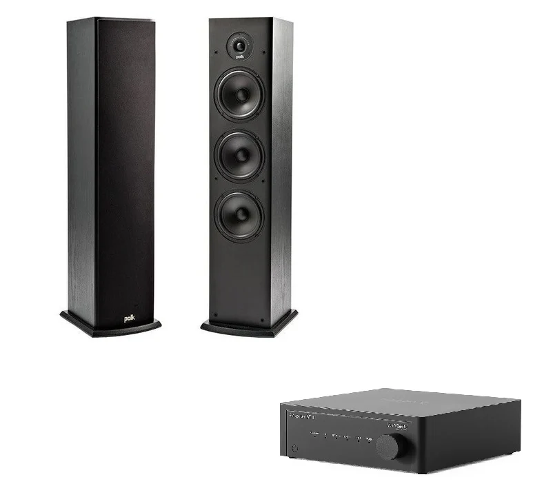 BUNDLE: Polk Audio T50 + Tangent Ampster BT III - Amplificatore + diffusori da pavimento Hifi !