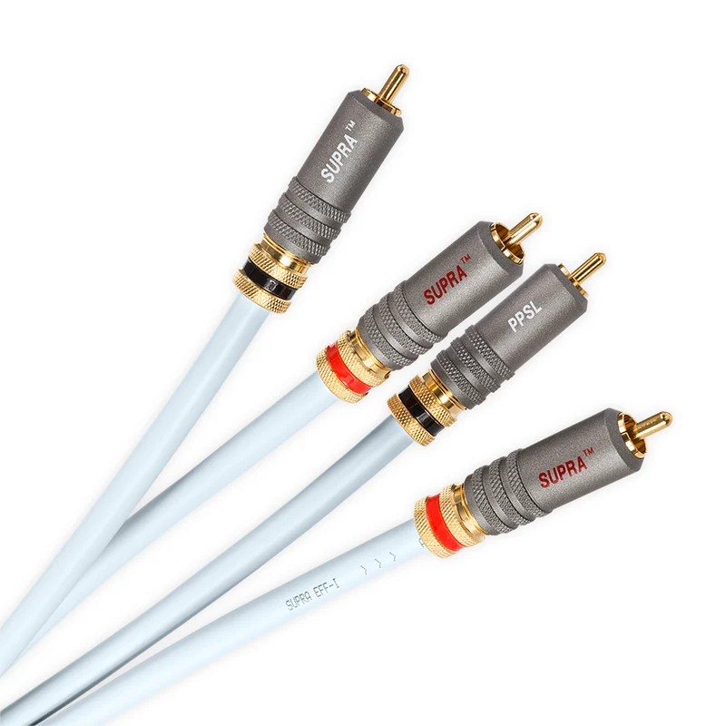 Supra EFF-ISL AUDIO coppia cavi RCA/RCA con connettori SUPRA RCA PPSL da 2MT