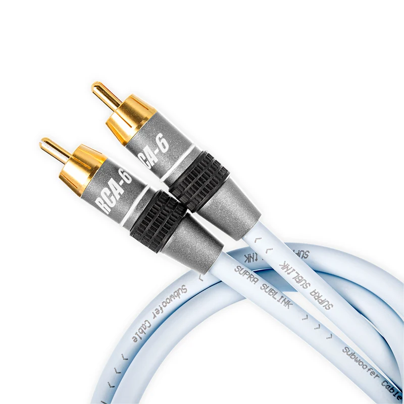 Supra SUBLINK 1RCA-1RCA BLUE cavo mono per subwoofer attivo