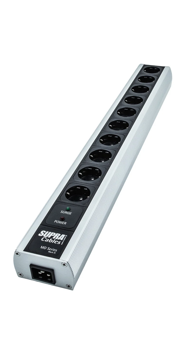 Supra MD10-16-EU/SP ciabatta filtrata a 10 prese 16A con protezione sovratensioni