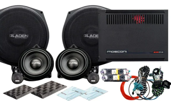 Gladen SU-BMW-FBASIC-EXTREME Kit audio SoundUp ONE 202 BMW a 3 vie + amplificatore One 6|10 DSP per BMW serie F e G