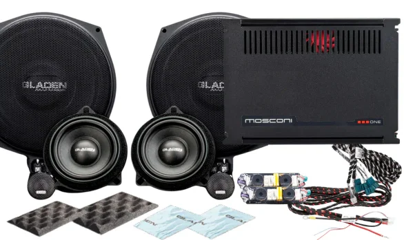 Gladen SU-BMW-RAM-BASIC-C Kit audio SoundUp ONE 202 BMW a 3 vie + amplificatore ONE 8|10 DSP per BMW serie G con unità RAM