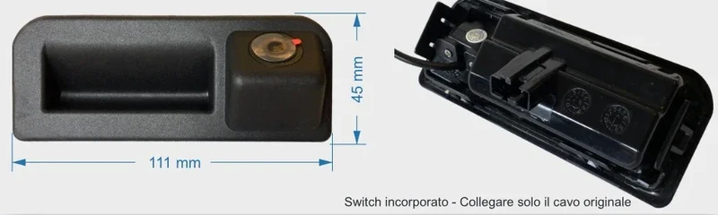Hardstone HS-RT-AU34H7 Retrocamera custom per AUDI/SKODA/PORSCHE, 720P, AHD
