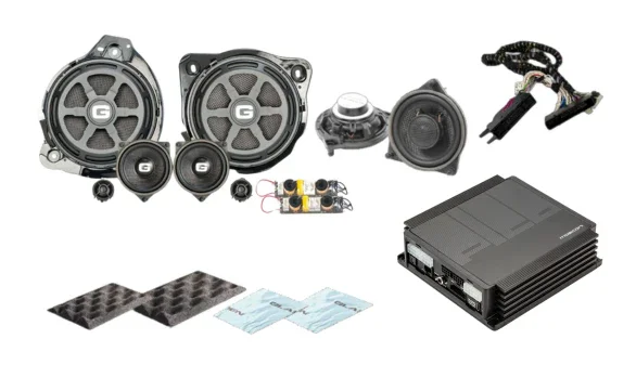 Gladen SU-MB-205-BASIC+ Kit audio SoundUp con GA-ONE200.3MB-LD + A-ONE100MB-DX + amplificatore Pico V2 6|8 DSP per Mercedes E/C/GLC senza ASD
