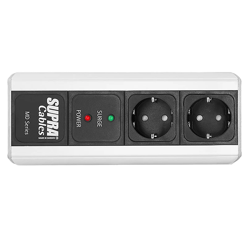 Supra MD02-EU/SP ciabatta filtrata a 2 prese con protezione sovratensioni