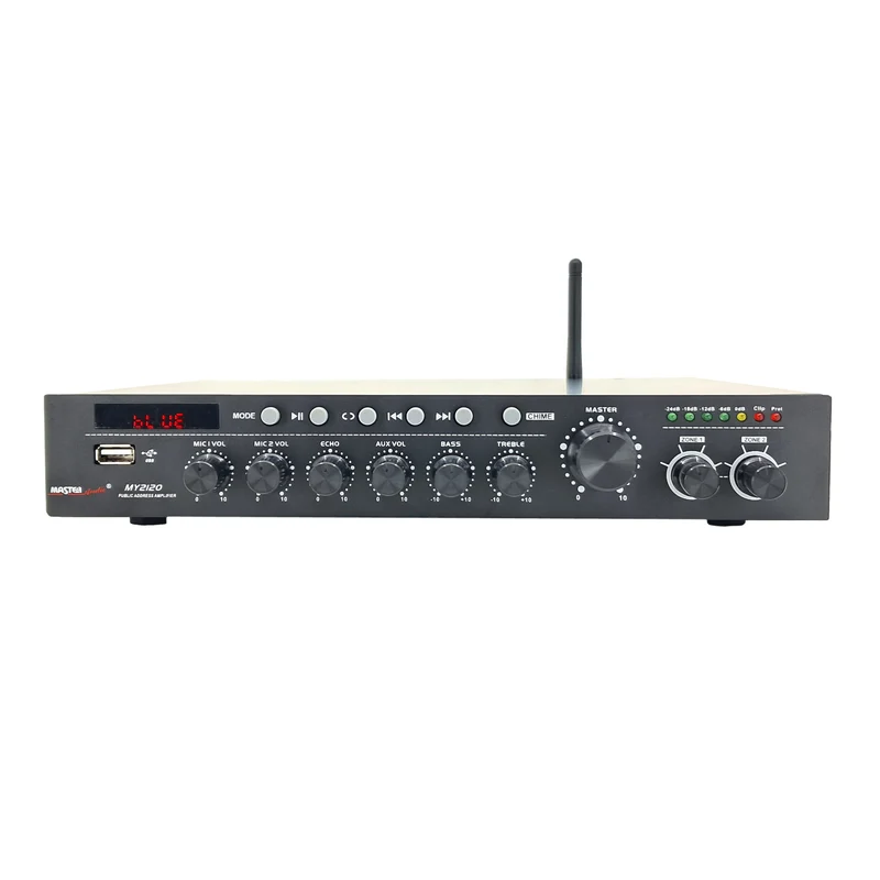 Master Audio MY2120 Amplificatore PA 2 zone compatto 120W con lettore MP3 e BLUETOOTH