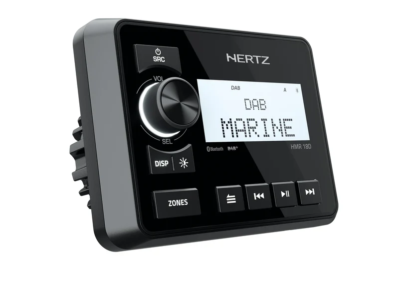 Hertz HMR 18 D Ricevitore audio marino DAB+, IP66 e Bluetooth 2.1, 4x50W