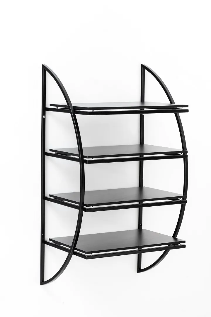 Pro-ject WMI RACK 5/4 Rack HiFi da parete a 4 ripiani. Struttura in acciaio con ripiani in legno regolabili